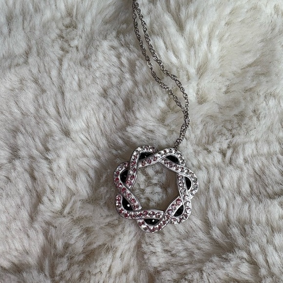 Australian Crystal Necklace 925 Sterling Silver 18” Chain - Picture 3 of 6